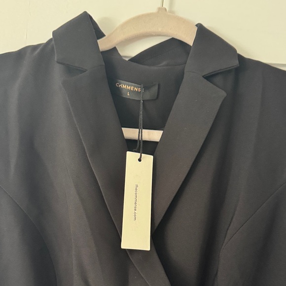 Commense Black Pleated Mini Dress - Picture 2 of 3